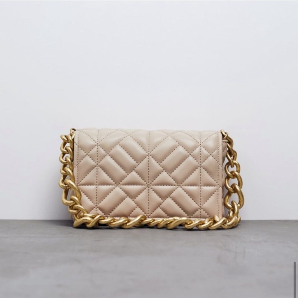 Zara quilted chain bag